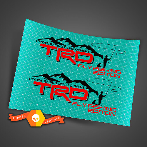 TRD Fly Fishing Edition zijdecals set voor Toyota trucks