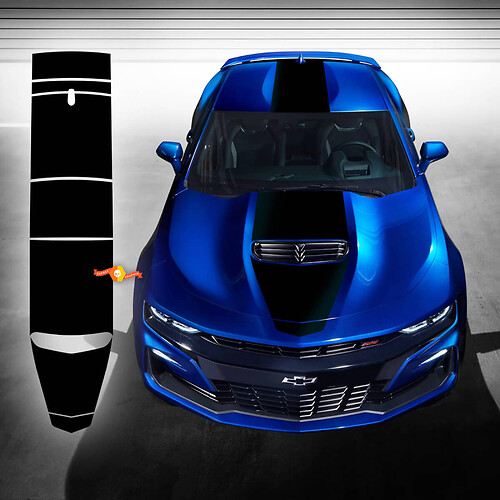 Chevy Chevrolet Camaro Vinylstickers Decals Center Racing Stripes Rally Graphics Kit
