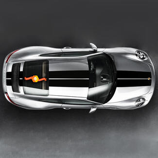 Verbazingwekkende dubbele strepen over de bovenkant voor Carrera Cayman Boxster of een Porsche
