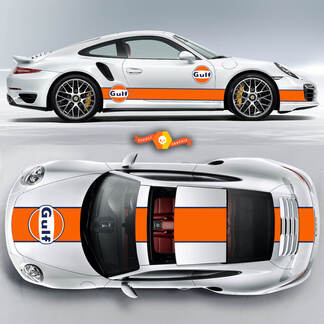 Verbazingwekkende Porsche GULF Racing Stripes voor Carrera Cayman Boxster of een andere Porsche
