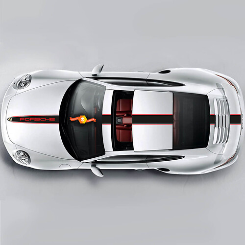 Porsche Racing-strepen Twee kleuren Racing Edition-strepen of een Porsche #2
