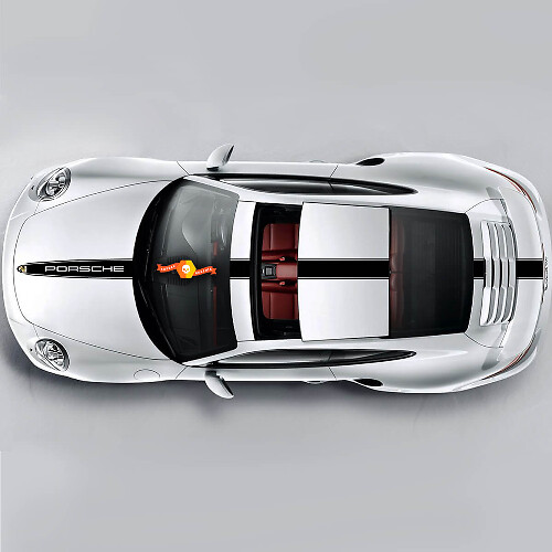Racing Stripe Bovenste Zij Vinyl Decal Kit voor Porsche