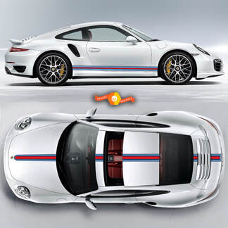 Porsche Martini Racing Stripes voor Carrera Cayman Boxster of een Porsche Full Kit #1
