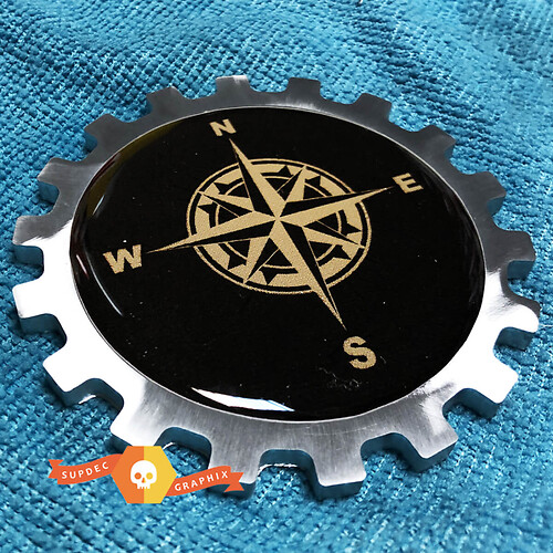 Compass metalen aluminium universele badge voor Jeep Wrangler