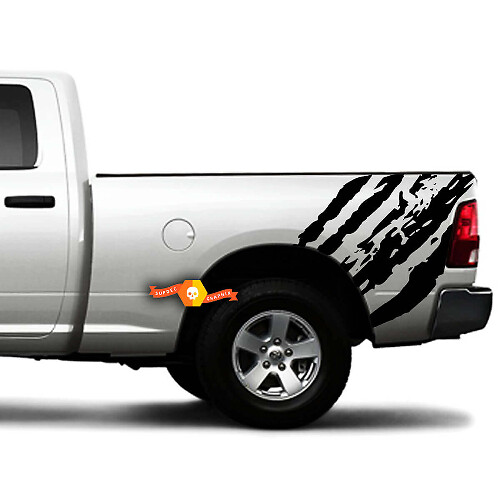 Splash Versleten Strepen Achterzijde Vinyl Sticker Decal voor GMC Toyota Dodge Nissan Trucks