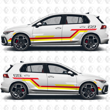 Aangepaste Race Graphics Vinyl Stickers voor VW Volkswagen Golf
 3