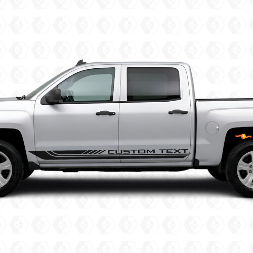 Aangepaste tekstframe Deur- en dorpelvinylstrepen voor Chevrolet Silverado 1500 K2XX 2014-2019_1
