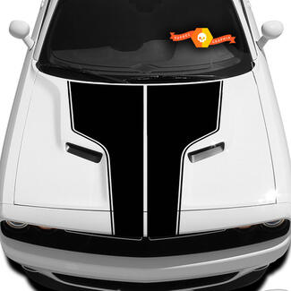 Dodge Challenger Hood T-sticker met omtreksticker Hood-graphics past op modellen 09 - 14

