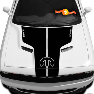 Dodge Challenger Hood T-sticker met inscriptie Mopar-sticker Hood-graphics passen op modellen 09 - 14
