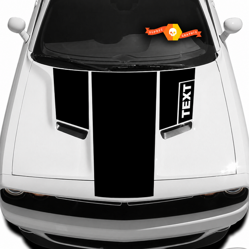 Aangepaste Tekst Motorkap T Decal Sticker graphics voor Dodge Challenger 9735