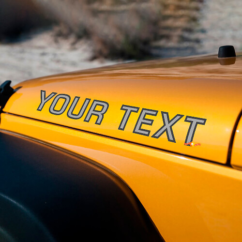 Contourletters Motorkap Vinyl Sticker voor Jeep Wrangler Rubicon