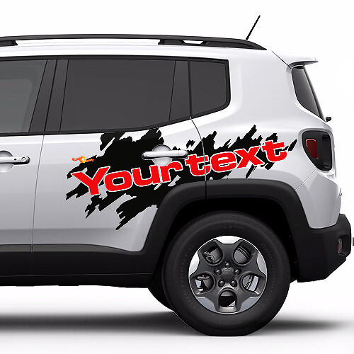 2 kleuren Jeep Renegade Side Splash grafische vinyl sticker SUV
