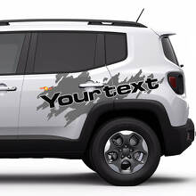 2 kleuren Jeep Renegade Side Splash grafische vinyl sticker SUV
 2