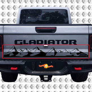 Bed achterklep Jeep Wrangler Gladiator Rubicon Mountains vinyl sticker voor 2018-2021

