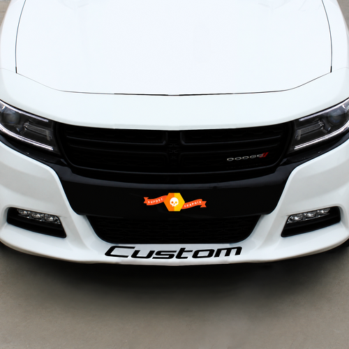 Custom Lettering — Vinylsticker (voorbumper) voor Dodge Charger