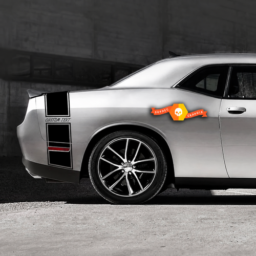 CUSTOM TEKST Script Staartband Kit Achterspatbord Kofferbak Vinyl Decal Sticker voor Dodge Challenger