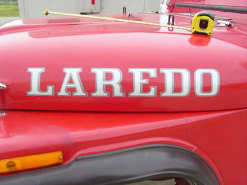 Laredo Belettering Motorkap Vinyl Sticker Set voor Jeep Wrangler
