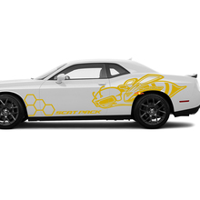 Kit van Zijden Scat Pack Honeycomb Bee stickers Vinyl Graphics Super Bee Sticker voor Dodge Challenger
 2