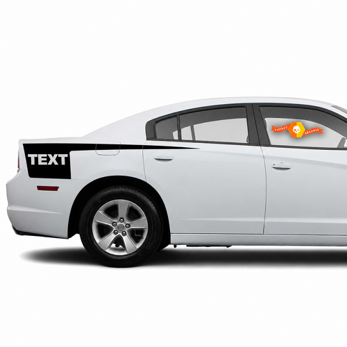 TEXT Bijltjesspoor Paar Zij Vinyl Sticker Decal voor Dodge Charger 2011-2014