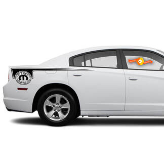 Dodge Charger Mopar Detroit Braler side Hatchet Stripe Decal Sticker graphics past op modellen 2011-2014
