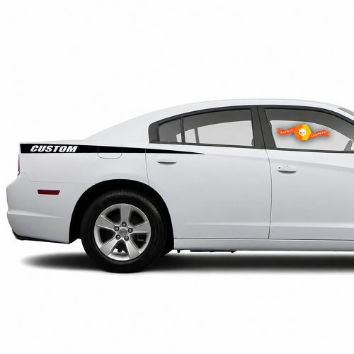 CUSTOM Blok Lange Streep Paar Zij Vinyl Decal Sticker voor Dodge Charger 2011-2014