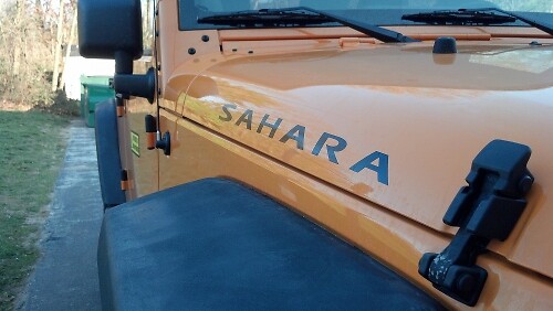 2 Sahara Jeep Wrangler Rubicon CJ TJ YJ JK XJ vinylstickers