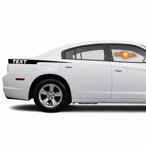 Aangepaste tekst scheermes decal sticker zijgraphics voor Dodge Charger 9792