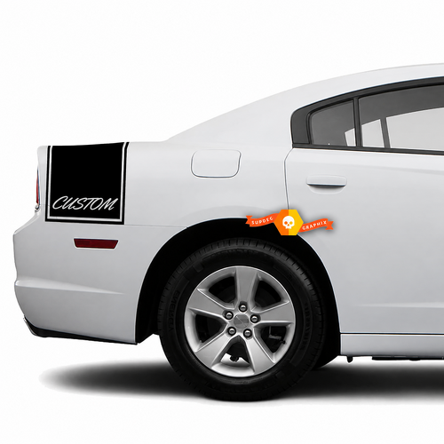 CUSTOM Script Achterbandset Achterspatbord Kofferbak Vinyl Decal Sticker voor Dodge Charger 2011-2014