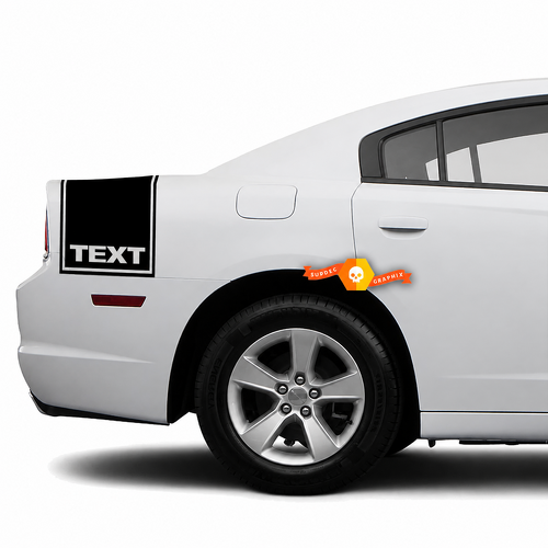TEXT Achterbandset Achterspatbord Kofferbak Vinyl Decal Sticker voor Dodge Charger 2011-2014