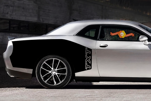 TXT Outline Billboard Paar Zij Achterspatbord Vinyl Decal Sticker voor Dodge Challenger 2009-2015