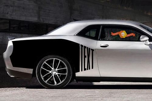 TEKST Hoge Reclamebord Paar Zij Achterspatbord Vinyl Decal Sticker voor Dodge Challenger 2009-2015