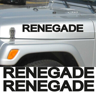 2 Renegade Jeep Wrangler Rubicon CJ TJ YJ JK XJ Sticker Sticker #2