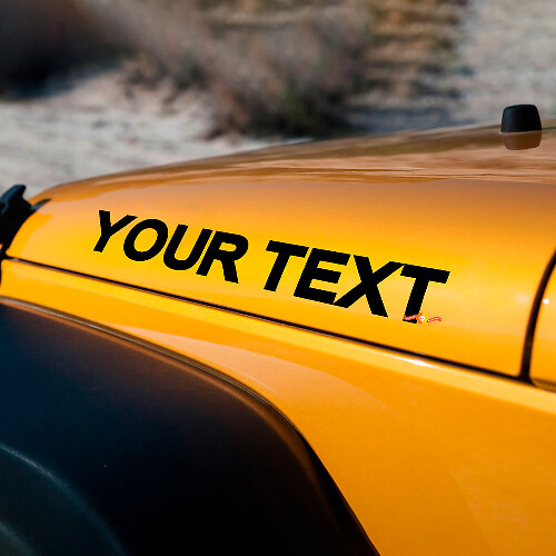 Aangepaste motorkaplettering vinylsticker voor Jeep Wrangler