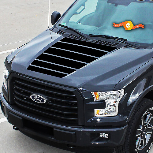 Voor Ford F-150 Center Hood Graphics Stripes Vinyl Decals Truck Stickers 15-20
