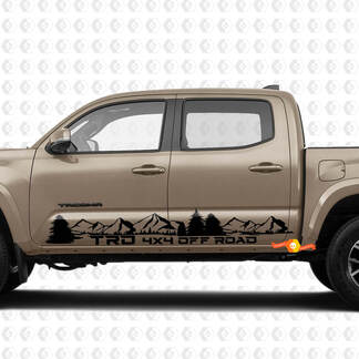 Paar strepen voor Tacoma TRD 4x4 Off Road The Mountains Pine Forest Side Rocker Panel Vinyl Stickers Sticker
