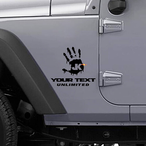 Custom Zombie Hand Zijvinylsticker Set voor Jeep Wrangler_1
