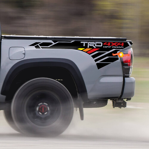 TRD 4x4 Off-Road Mountain Vintage Colors BedSide Side Vinyl Stickers Sticker geschikt voor Toyota Tacoma Tundra alle jaren
