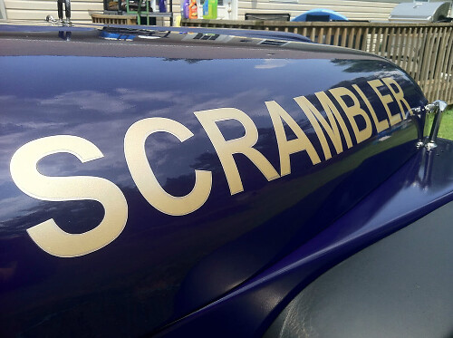 Scrambler Motorkap Zij Vinyl Decal Set voor Jeep Wrangler