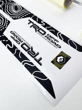 Paar TRD Sport PRO Off Road Vintage kleuren Topografische kaart Contourlijnen strepen voor Tacoma Side Vinyl Stickers Sticker geschikt voor Toyota Tacoma 2005-2020
 3