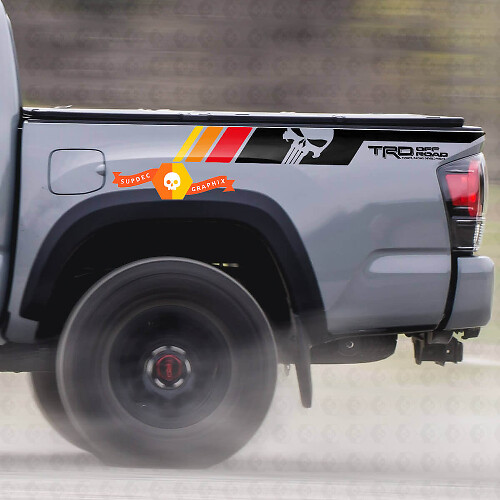 TRD Punisher Skull Vinyl Decal Sticker voor Toyota Tacoma 2005-2020