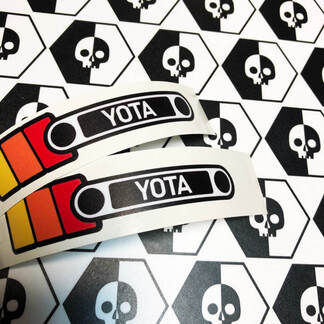 Paar TRD YOTA Vintage zonsondergang retro oude stijl vinyl stickers sticker geschikt voor Toyota FJ Cruiser
