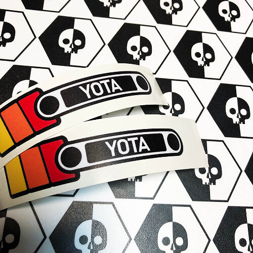 YOTA Vintage Stijl Strepen Vinyl Decal Set voor Toyota FJ Cruiser