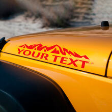 Custom Mountain Style Motorkap Vinyl Decal Set voor Jeep Wrangler_2
