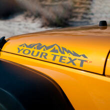 Custom Mountain Style Motorkap Vinyl Decal Set voor Jeep Wrangler_3