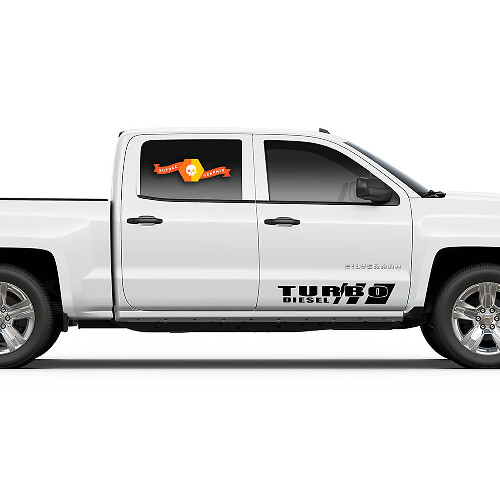 Turbo Diesel 6.7 Vinyl Decal Kit voor zijdeur voor zware vrachtwagens