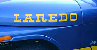 2 LAREDO Jeep Wrangler Rubicon TJ YK JK XJ vinyl sticker sticker