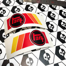 Paar TRD TEQ Vintage zonsondergang retro oude stijl vinyl stickers sticker geschikt voor Toyota 4Runner Tacoma FJ Cruiser
 2
