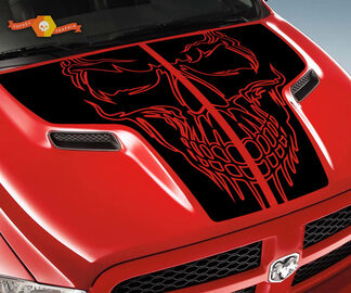 Dodge 2010 2018 past Ram 1500 2500 Rebel schedel Rebel Hood Logo Truck Vinyl Decal Graphic Pick Up Pickup
