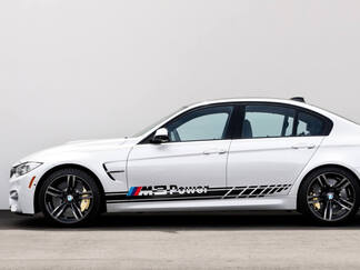 BMW M3 Power 2x zijstrepen vinyl stickers sticker BMW
