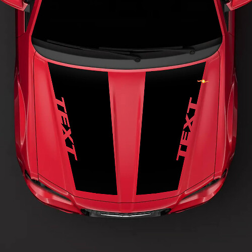 Dubbele Custom Motorkapstrepen Vinyl Decal voor Chrysler 300C 2014